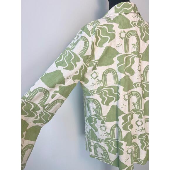 Show Me Your Mumu Hayden Blazer in Desert Sands Large Graphic Print Button Front - Picture 6 of 6